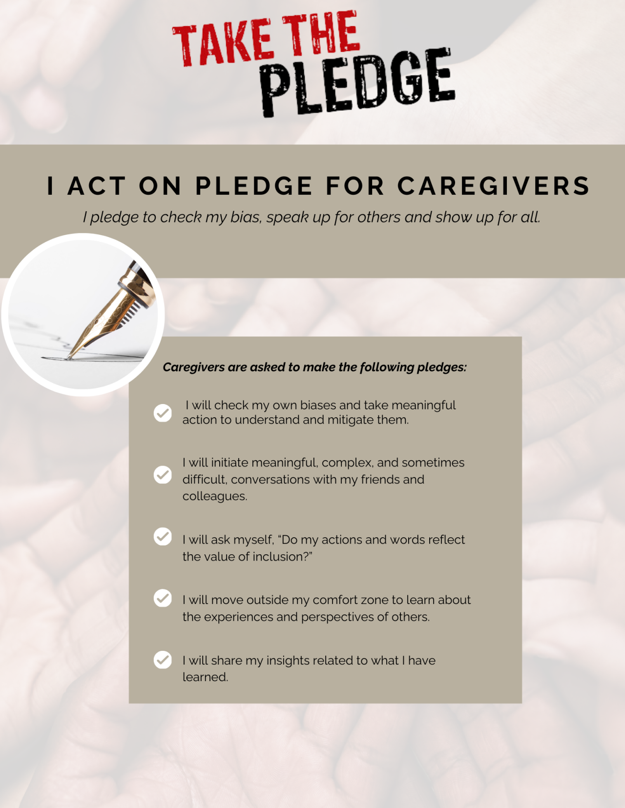 I ACT ON Pledge for Caregivers - 1