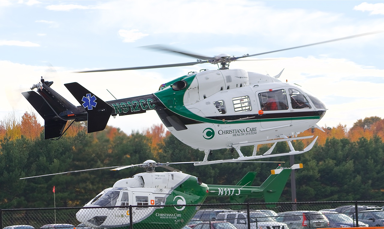The ChristianaCare LifeNetAir-Medical Transport helicopters