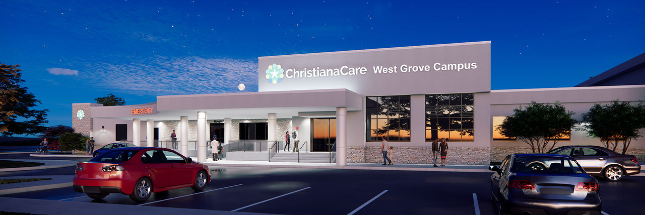 Artist's rendering of ChristianaCare West Grove Campus