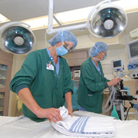 Surgicenter patient in operating area