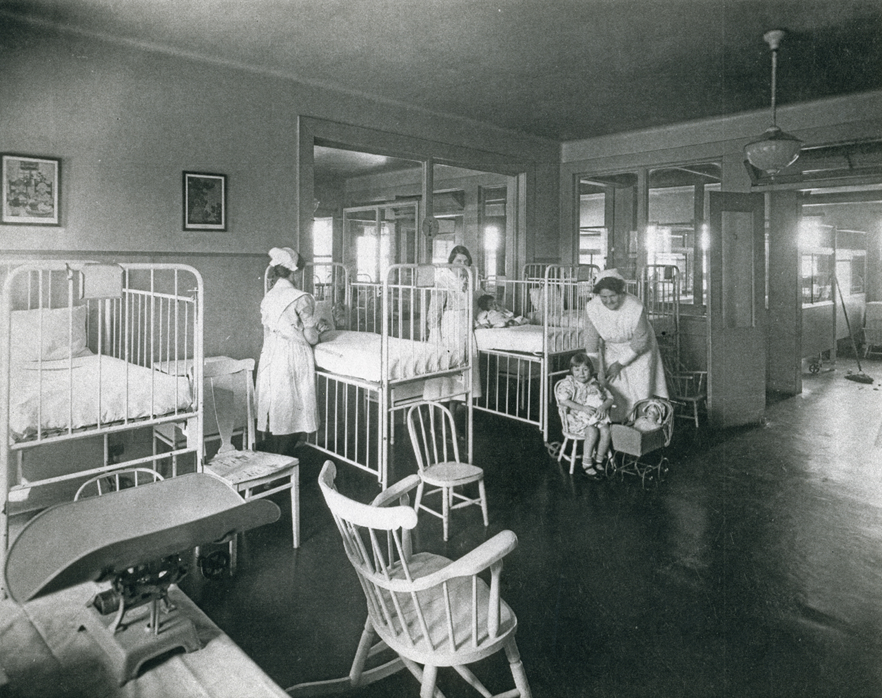 La sala para niños del Delaware Hospital, que abrió sus puertas en 1910