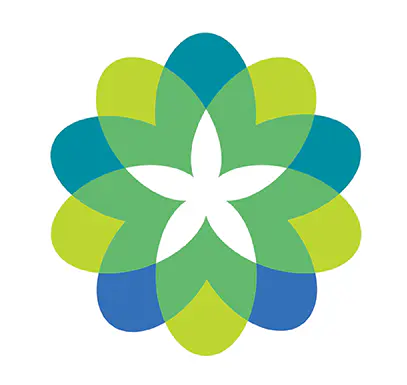 The ChristianaCare peach blossom logo