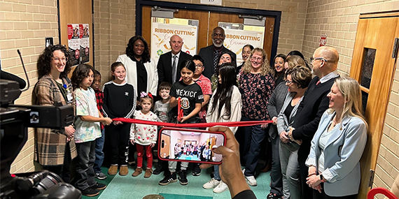 Ribbon cutting ceremony for the School Based Health Center at Richardson Park