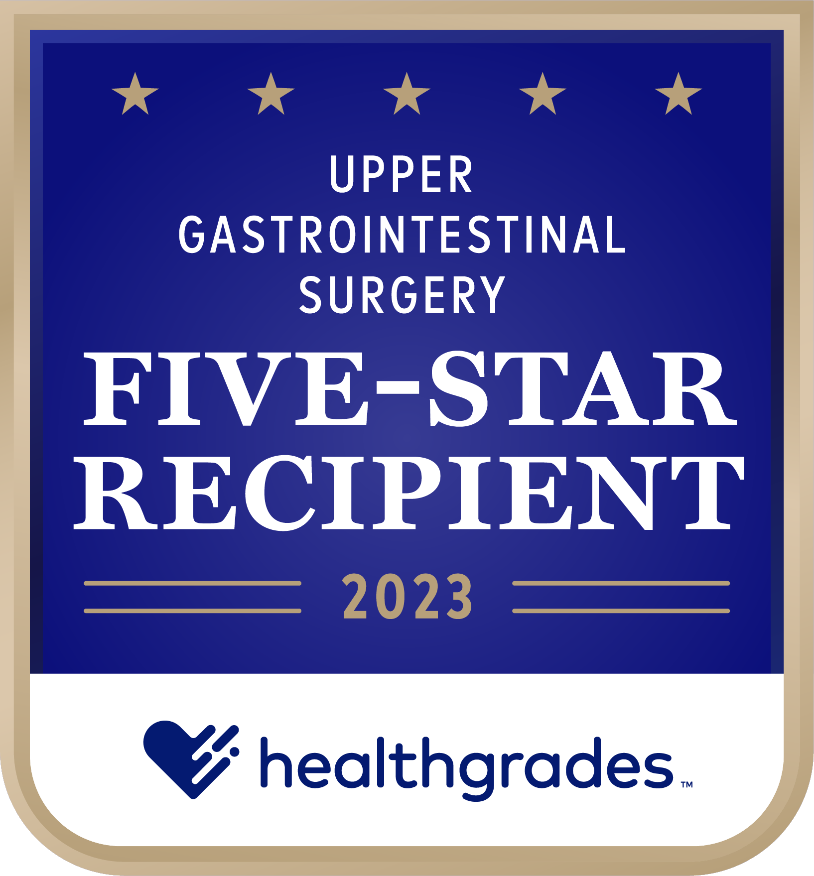 Surgical Care Upper Gastrointestinal Surgery Five-Star Award Healthgrades