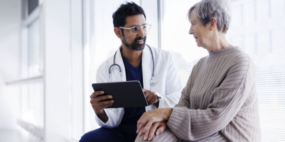 Doctor discussing care options with patient