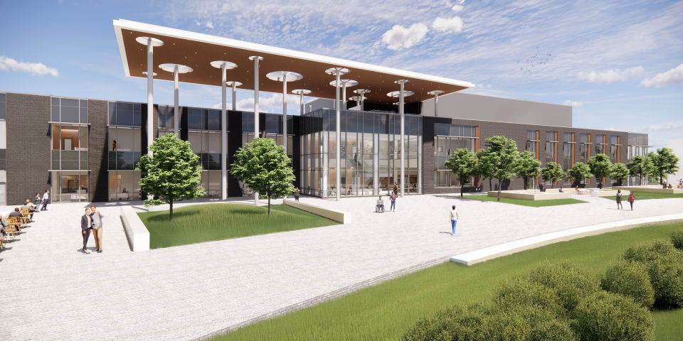 Artist's rendering of ChristianaCare Health Center Middletown Campus