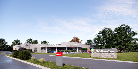 Artist's rendering of ChristianaCare West Grove Campus