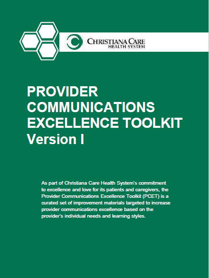 Provider communications manual