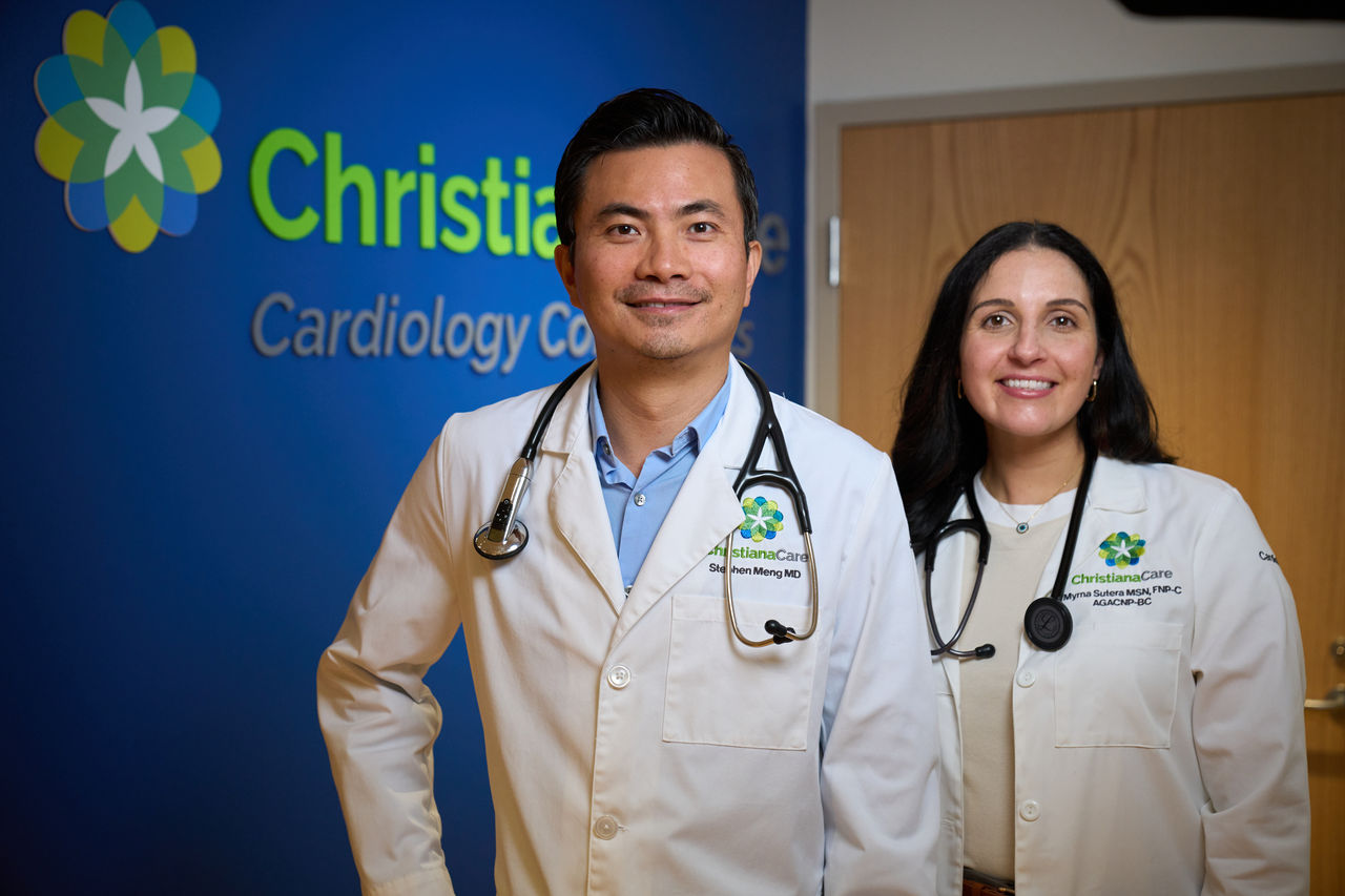 Dr. Stephen Meng and Myrna Sutera of the ChristianaCare Advanced Lipid Clinic