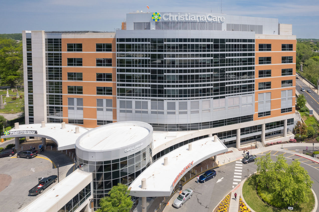 An external view of ChristianaCare Wilmington Hospital