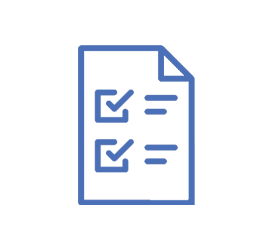 Icon showing a tick list