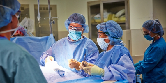 Group of surgeons in the operating theatre