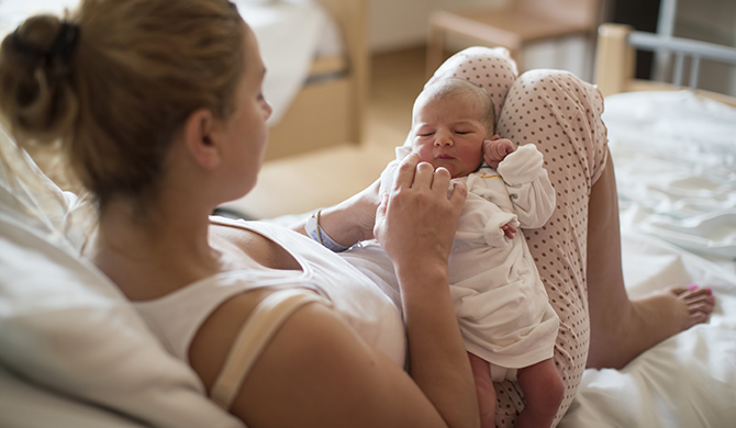 Mother with baby