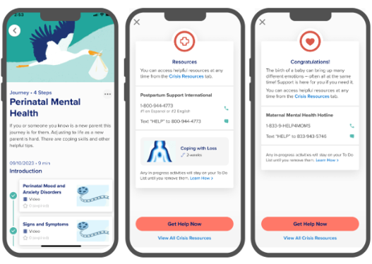 Screenshots of the NeuroFlow App