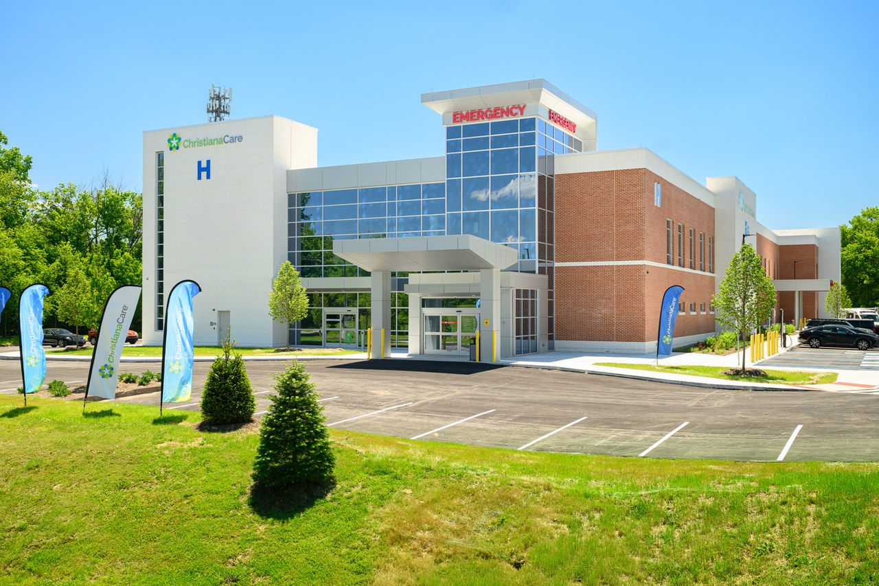 Exterior view of ChristianaCare Hospital at Aston