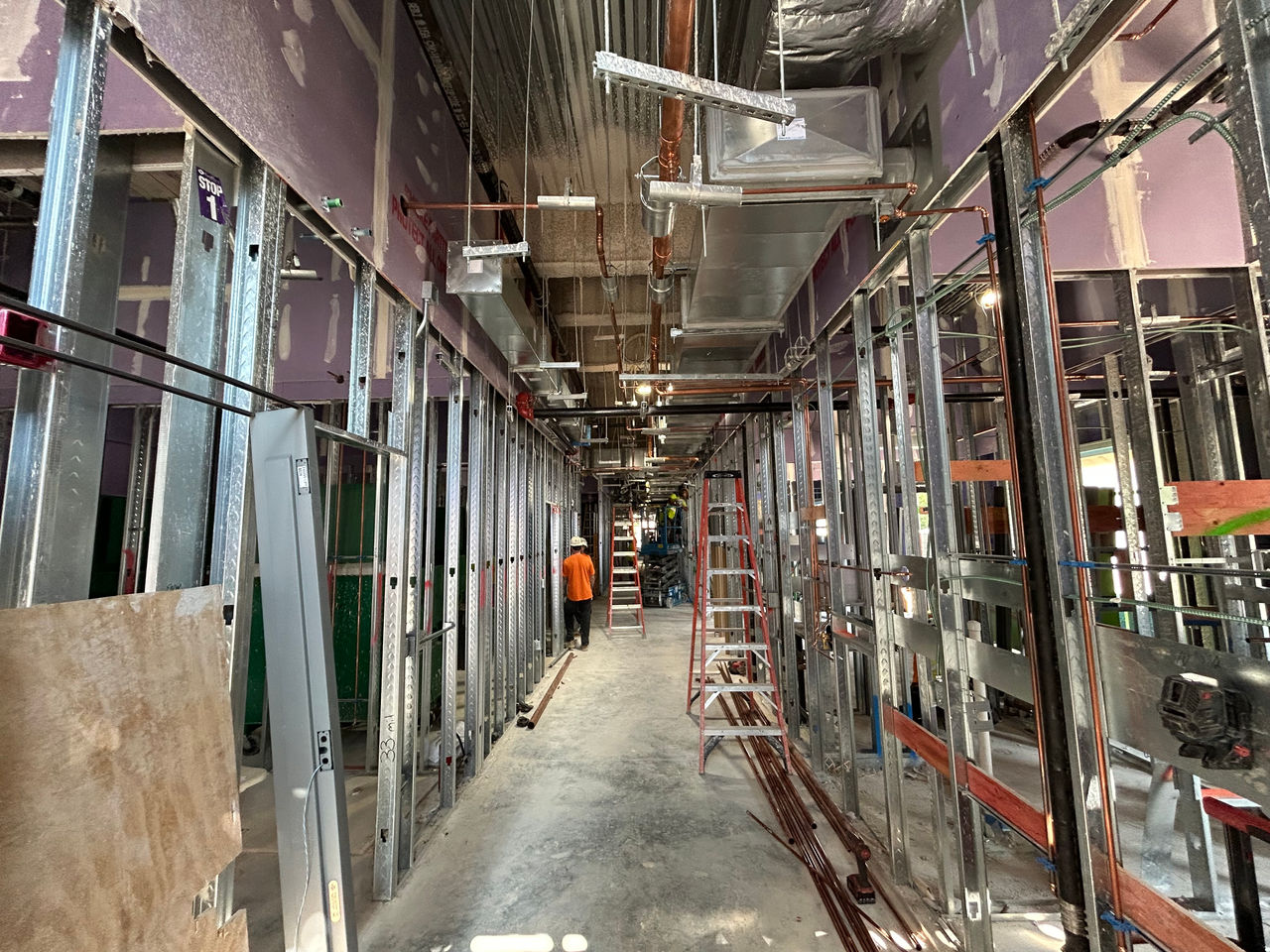 Construction work at the ChristianaCare Aston Campus