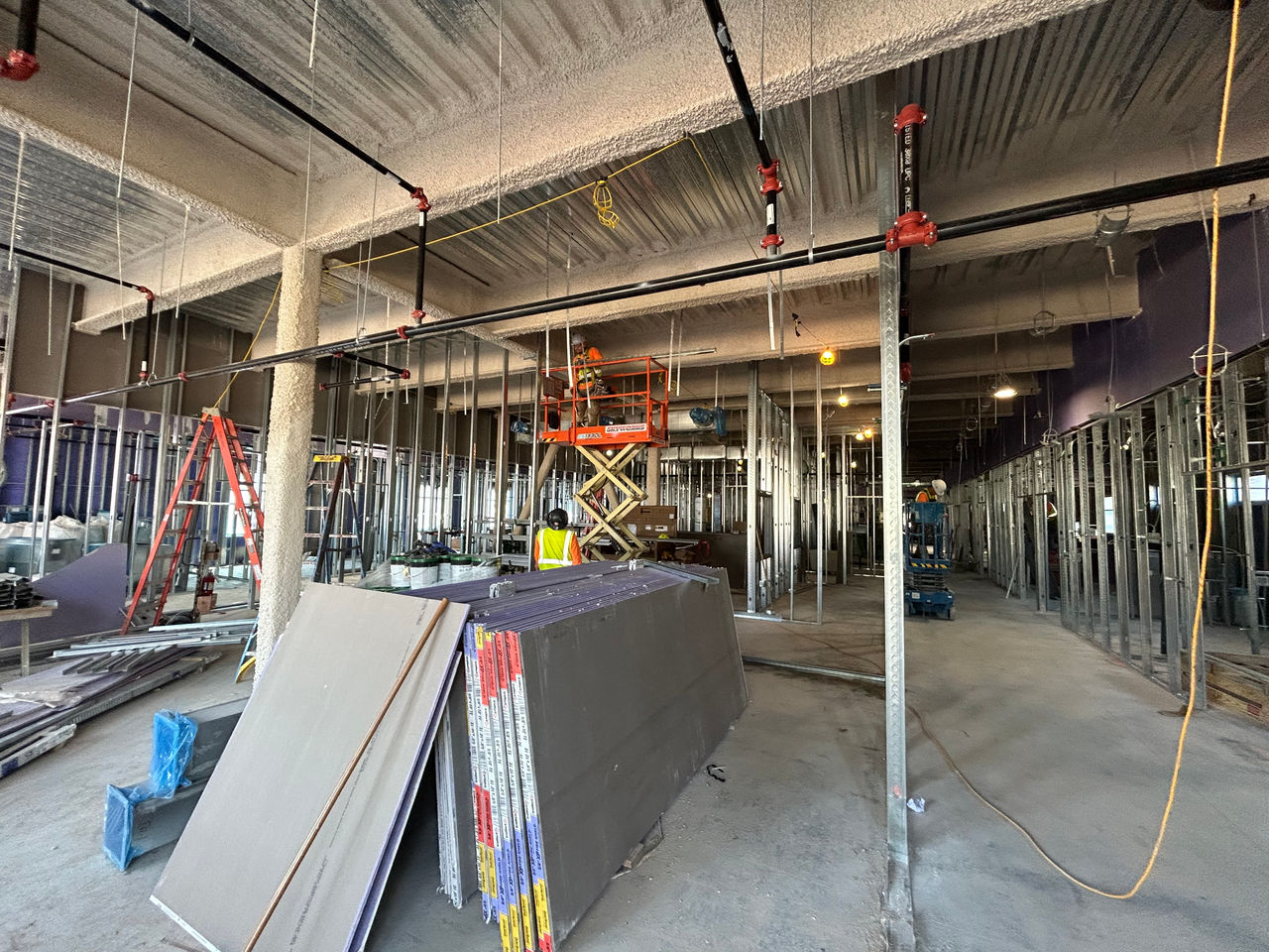 Construction work at the ChristianaCare Aston Campus