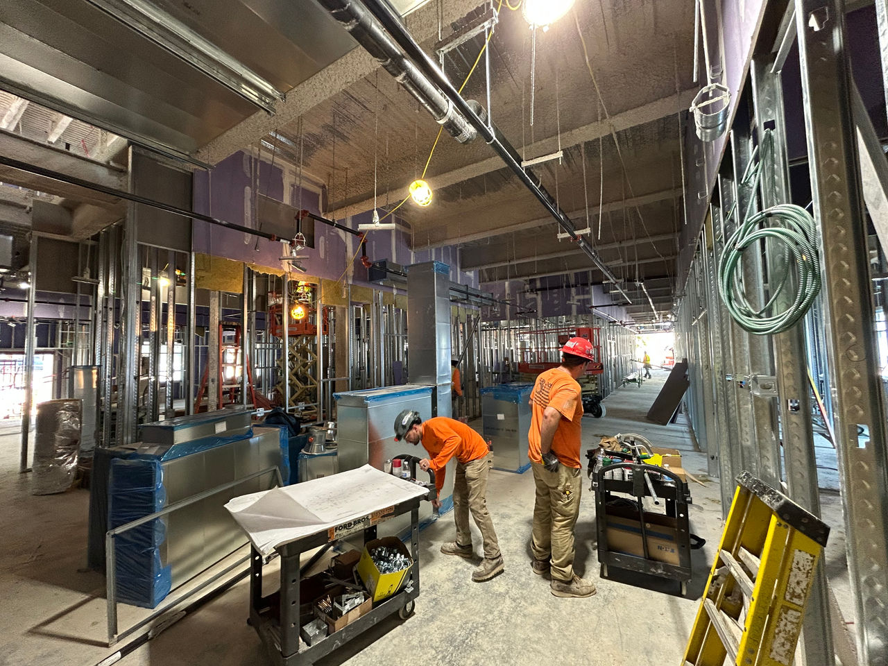 Construction work at the ChristianaCare Aston Campus