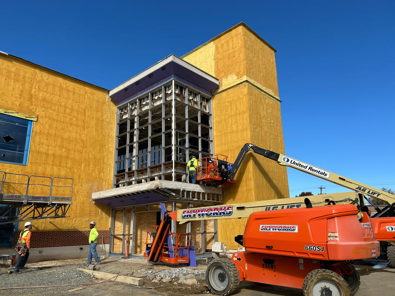 Construction work at the ChristianaCare Aston Campus