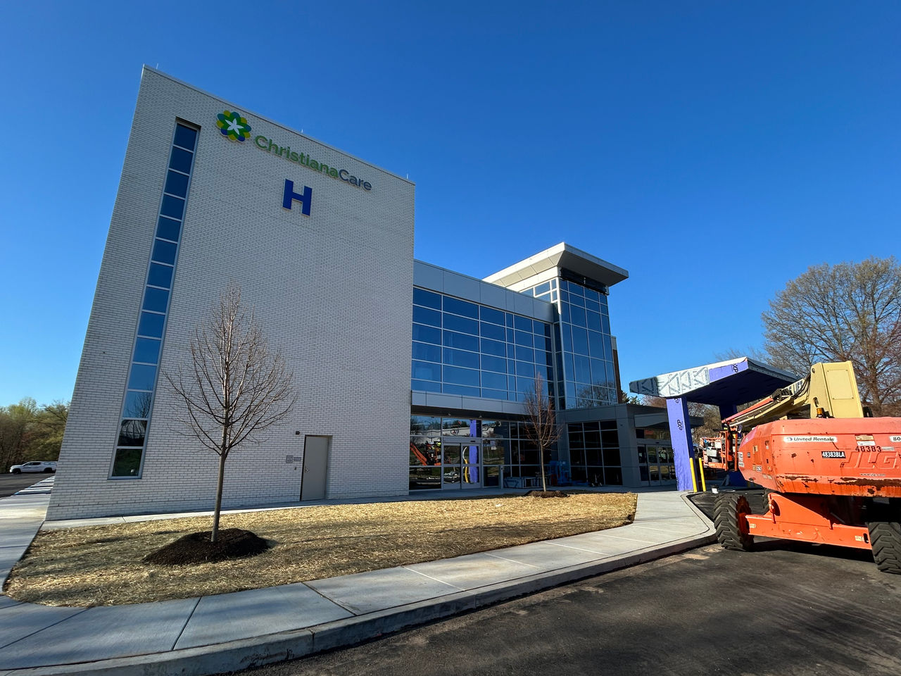 Construction work at the ChristianaCare Aston Campus