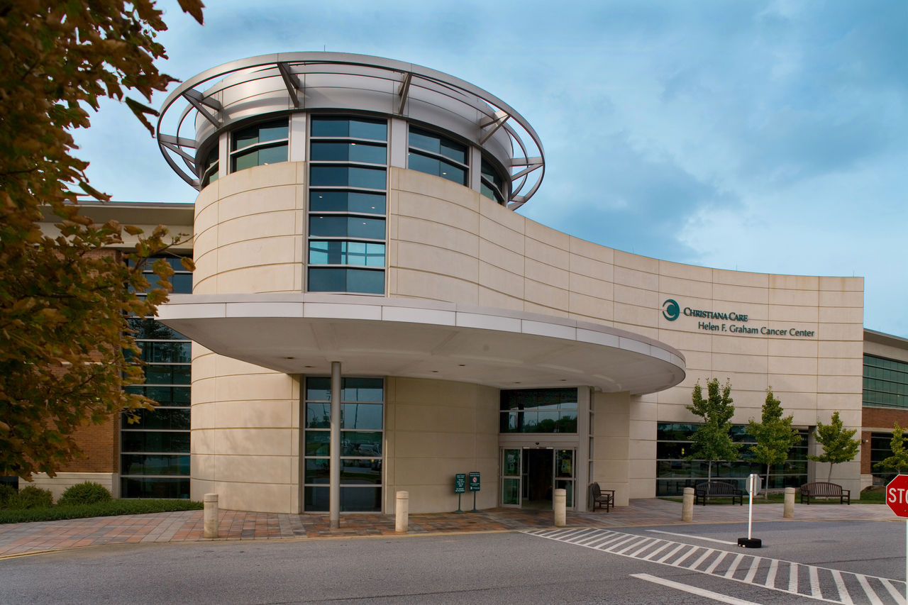Exterior of Helen F Graham Cancer Center