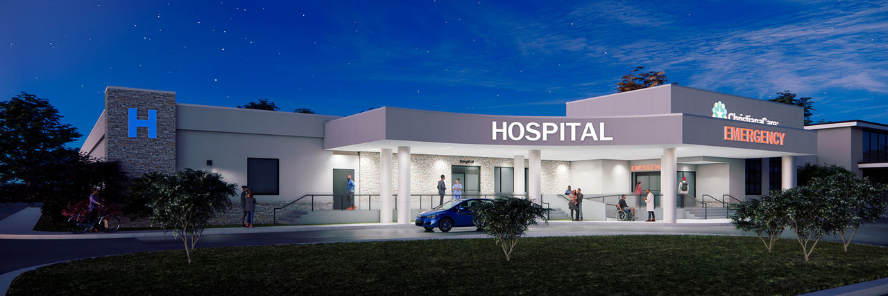 Artist's rendering of ChristianaCare West Grove Campus