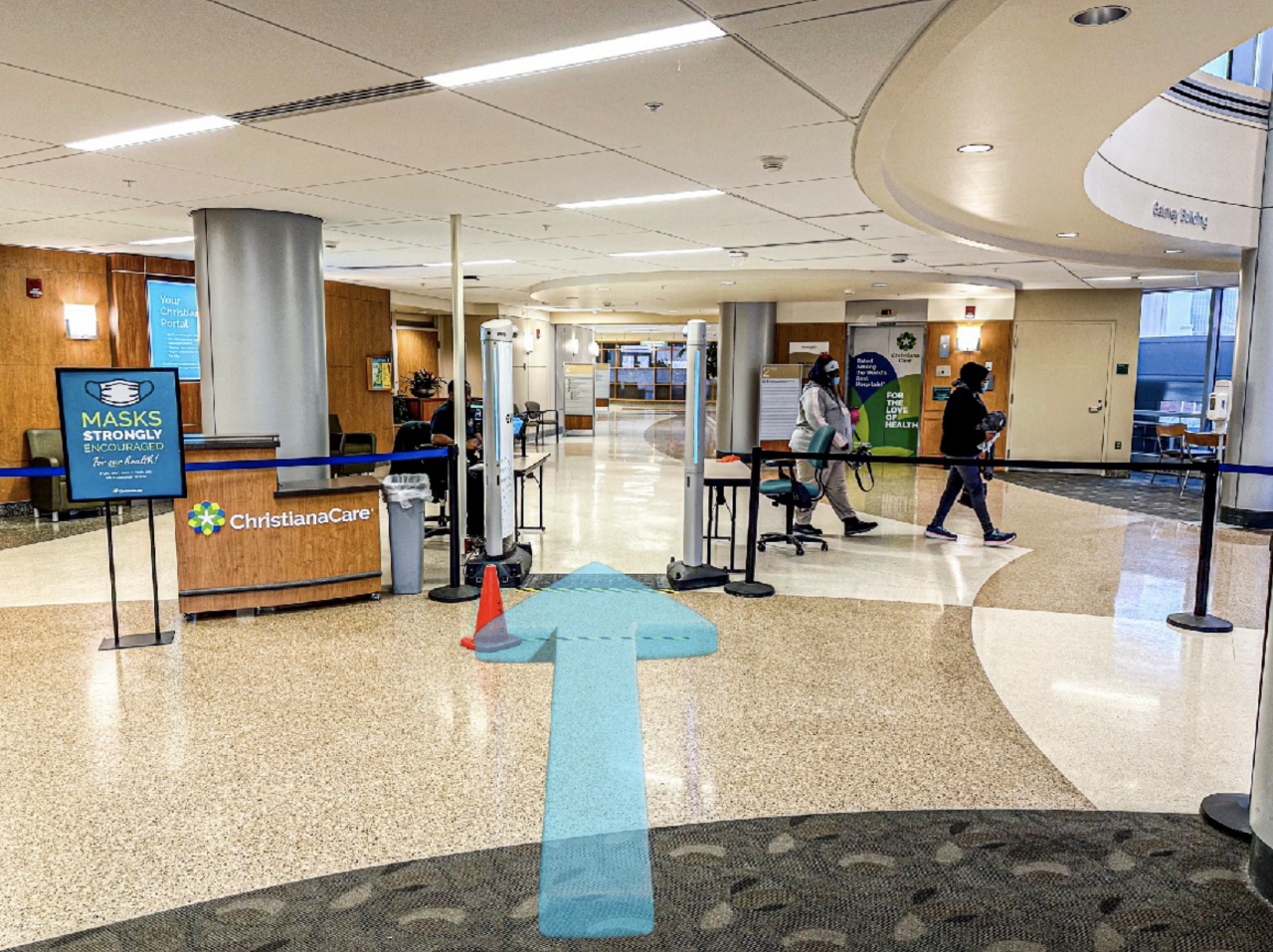 Step 7: Turn right to go through security